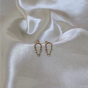 Gold and Silver Stud Earrings